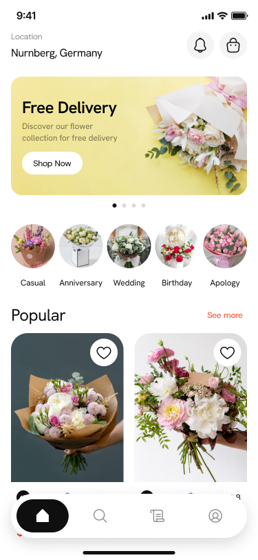 bouquet configurator mobile app