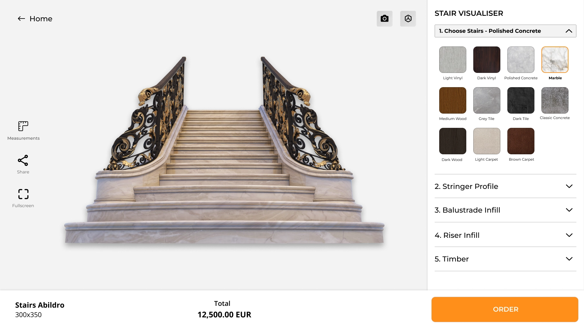 Staircase configurator