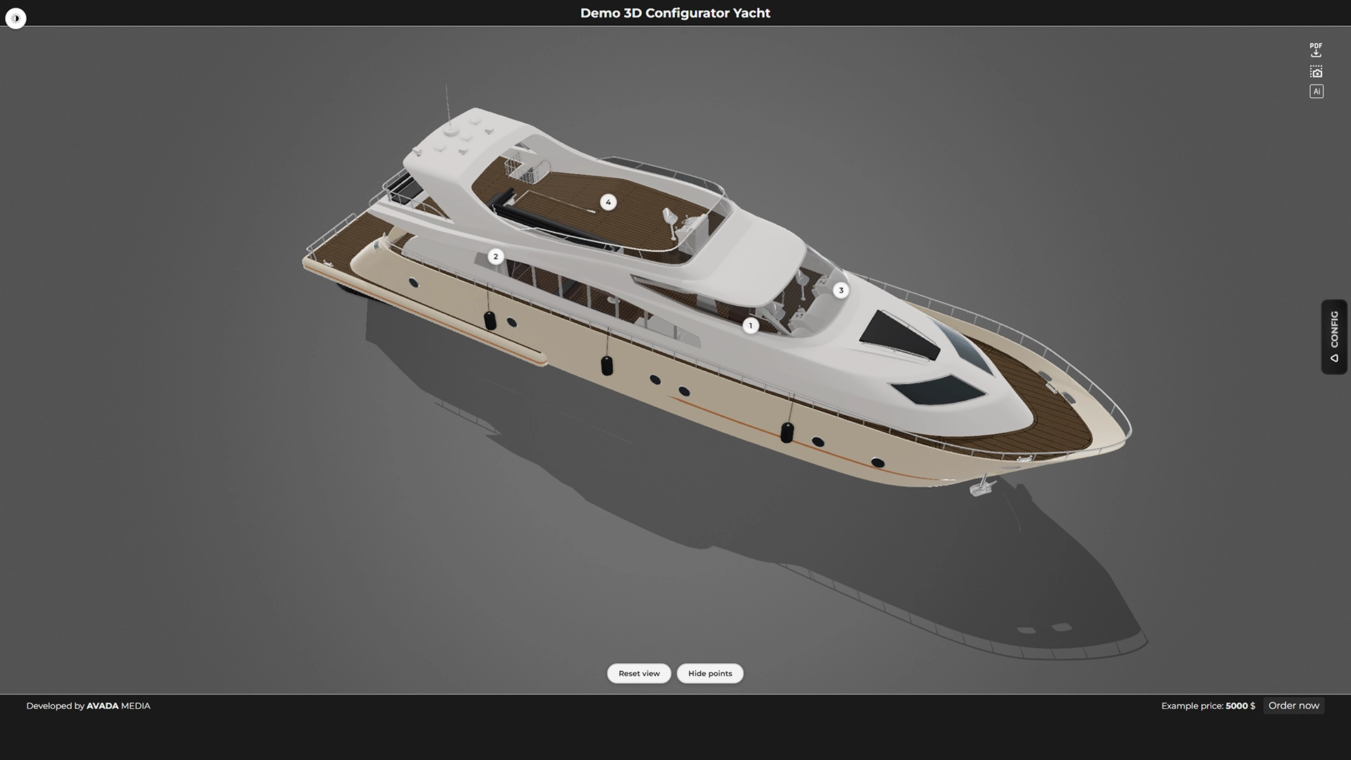 3D yacht configurator
