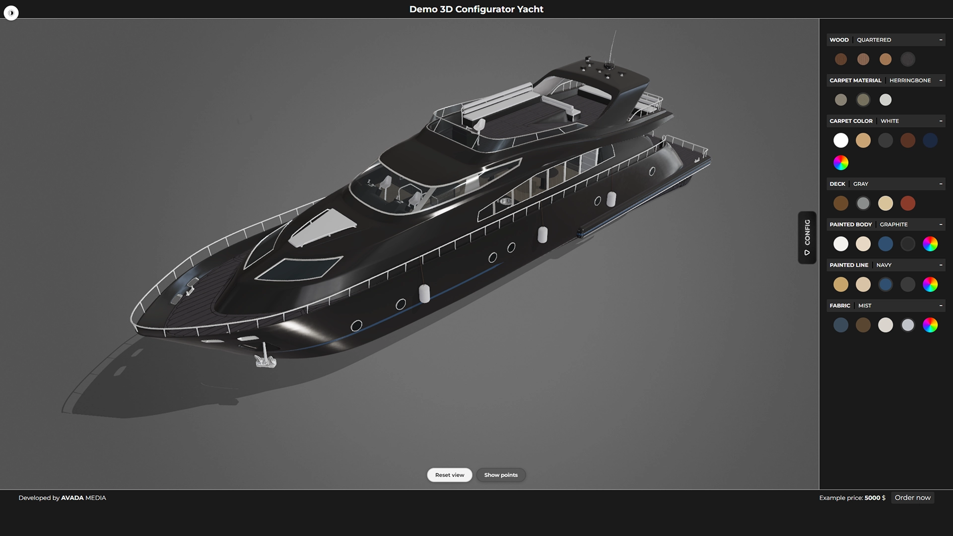 3D yacht configurator