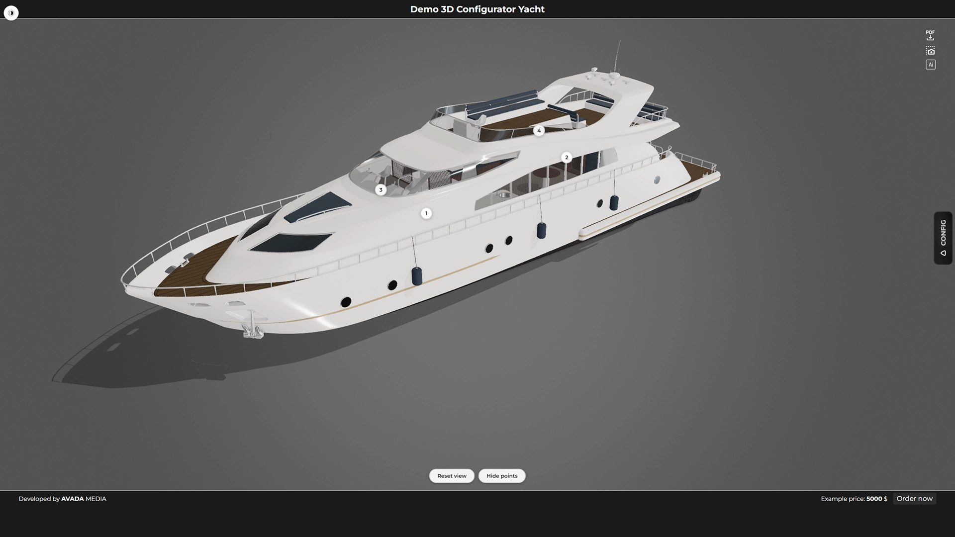 3D yacht configurator