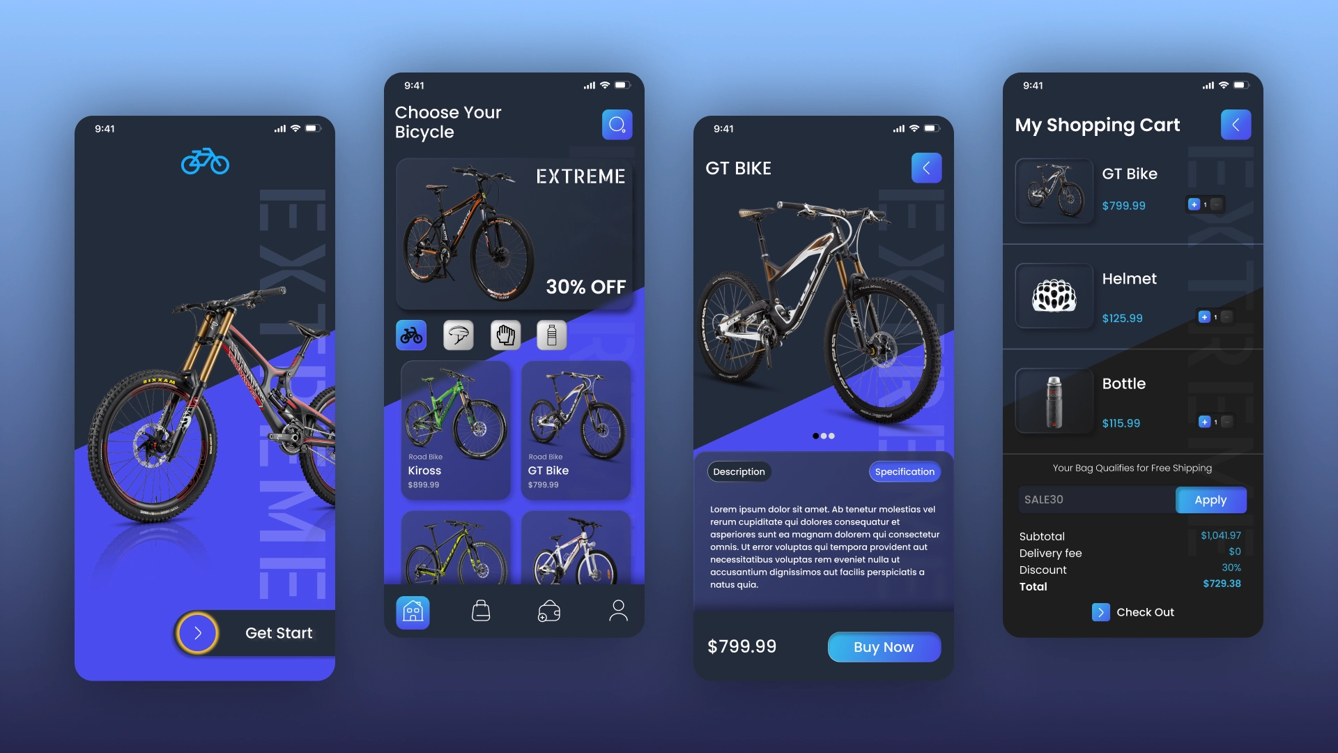 Bicycle configurator mobile