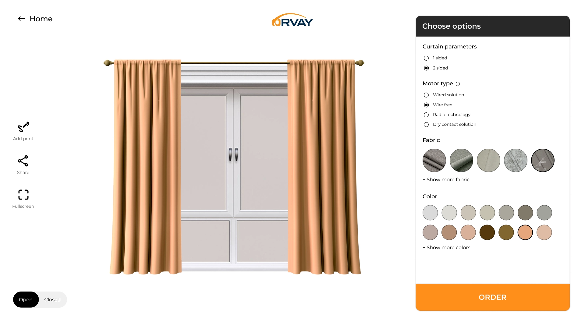 Curtains configurator 3