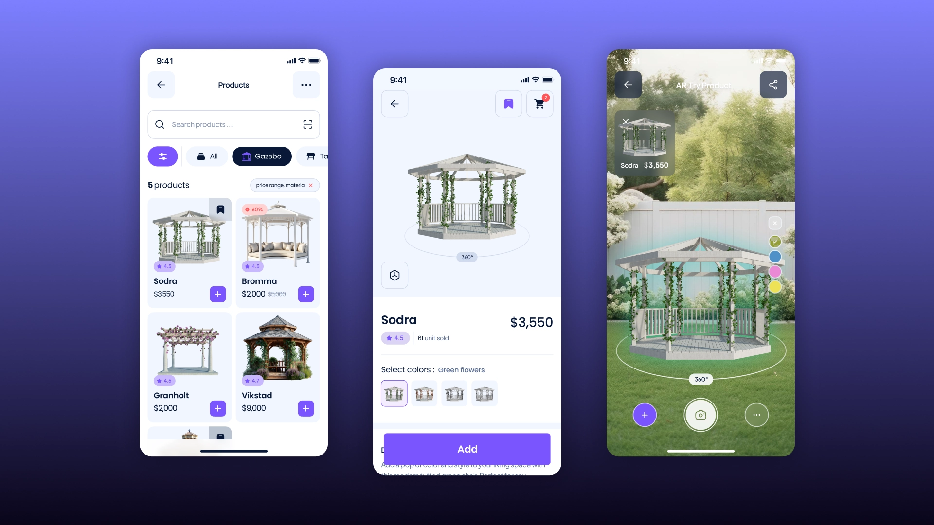 Gazebo online store mobile