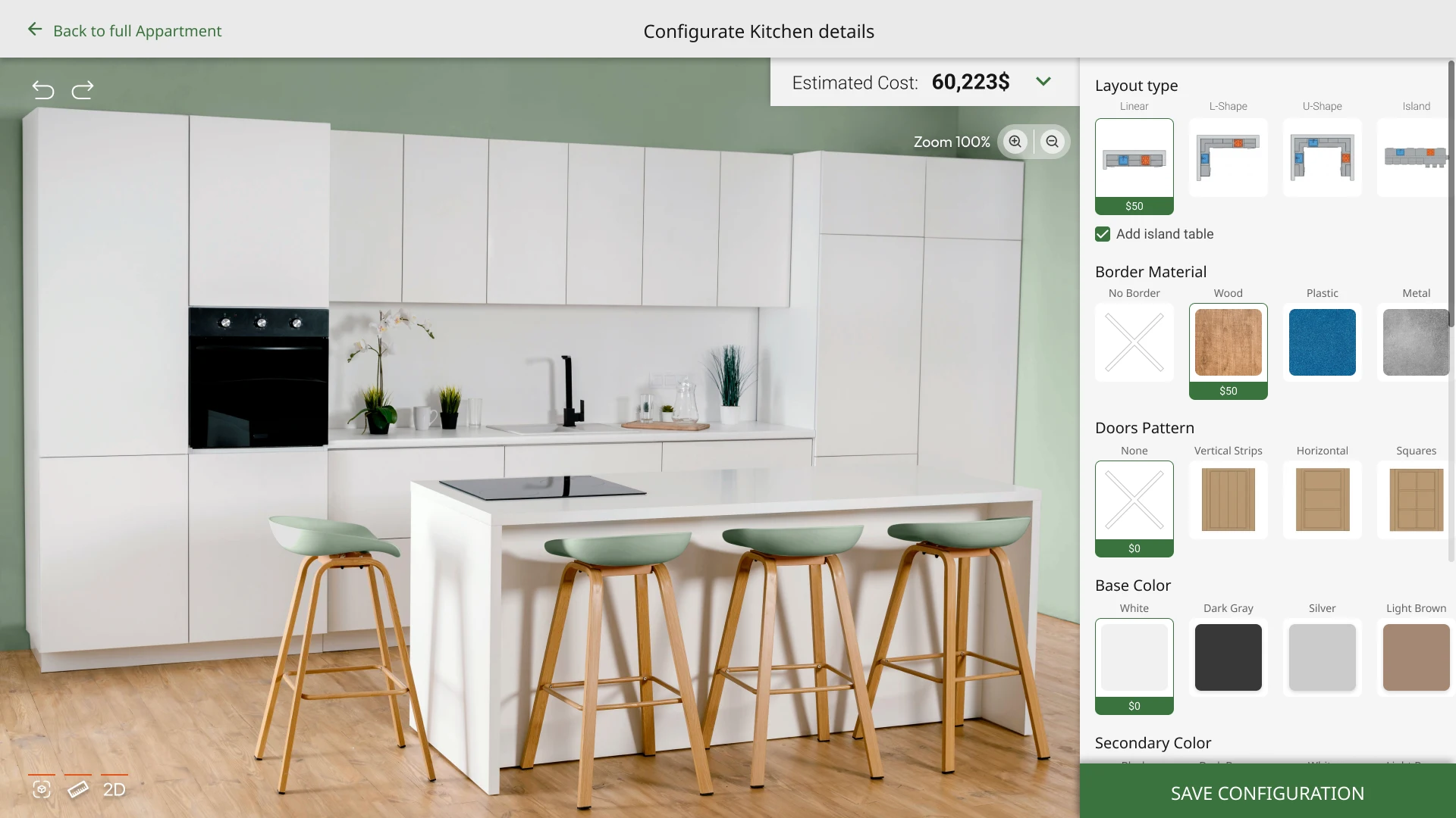 Kitchen layout for a professional home builder for sale