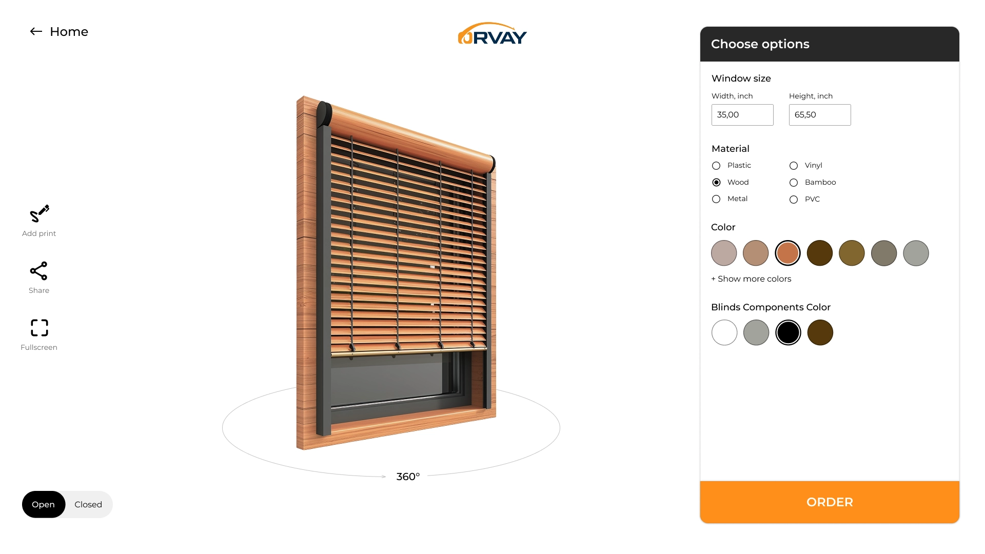 Roller shutters configurator 3