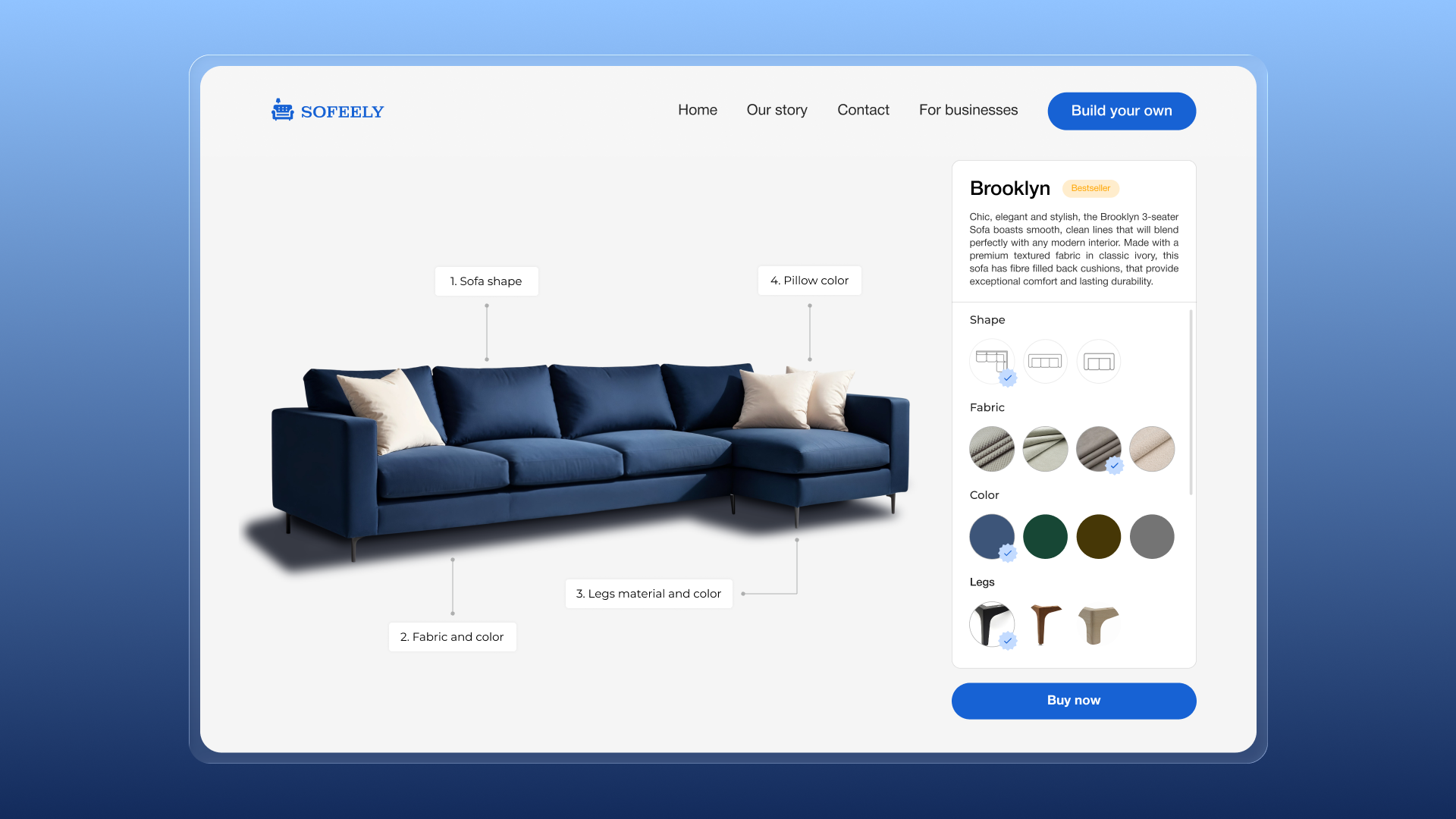 Sofa configurator