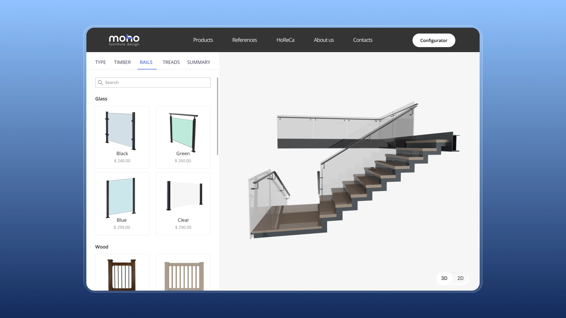 Staircase configurator