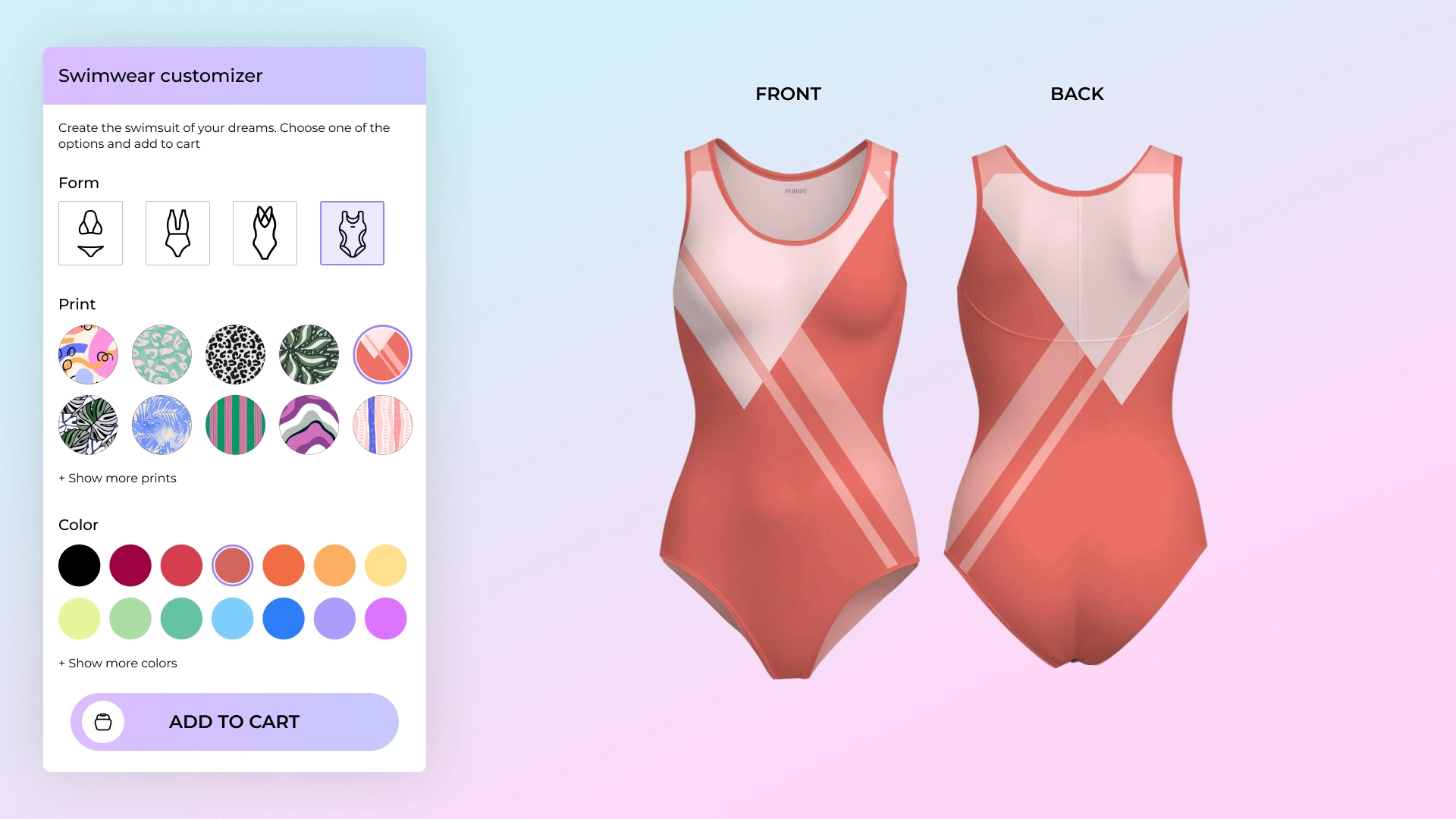 Swimsuit configurator