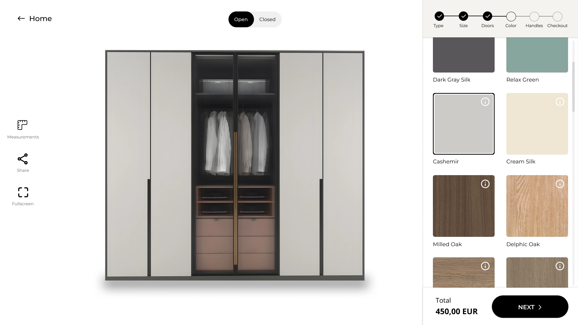 Wardrobe configurator
