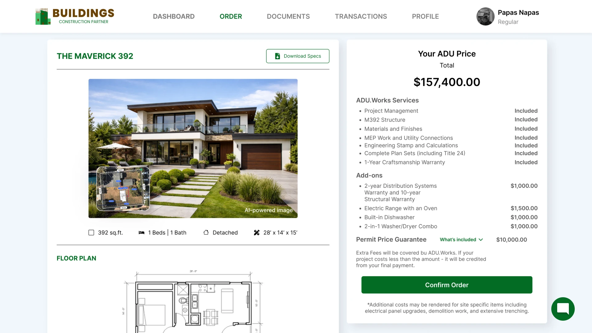 Example of a CPQ system with 3D visualization and automated quote generation