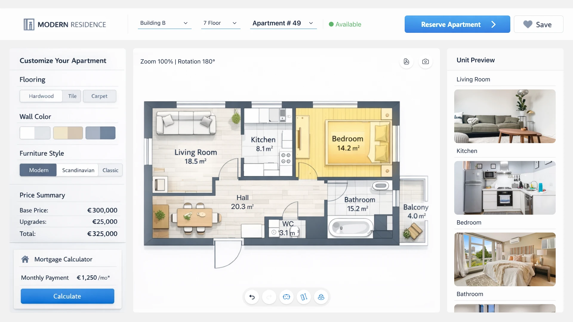Apartment plan for a professional home builder for sale