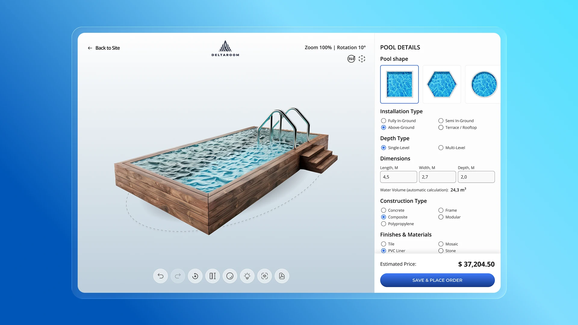 Development and implementation of interactive pool and spa configurators
