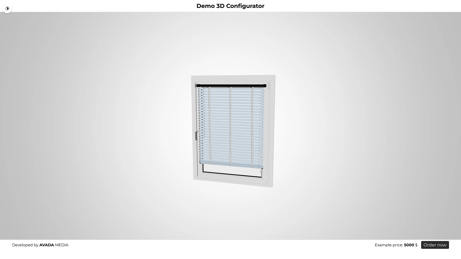 3D blind configurator demo project