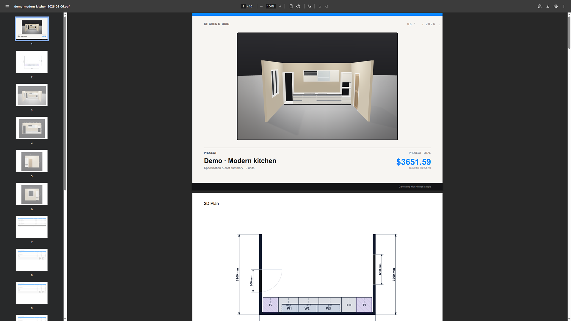 CPQ system for kitchen production