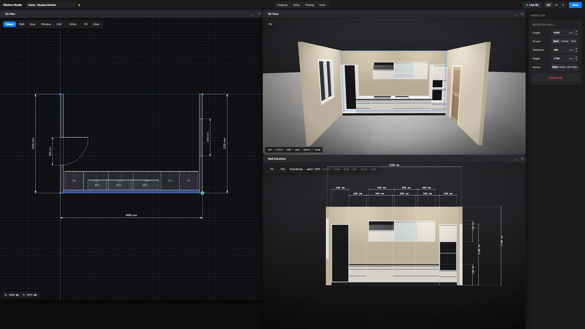CAD/CPQ system for kitchen production