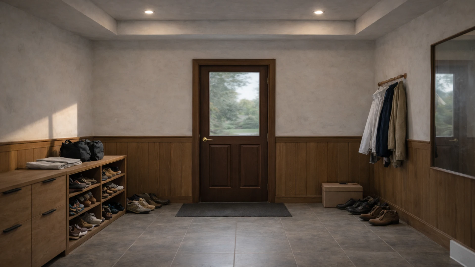 Wooden interior door in hallway – design example created in LUXEDOOR door configurator