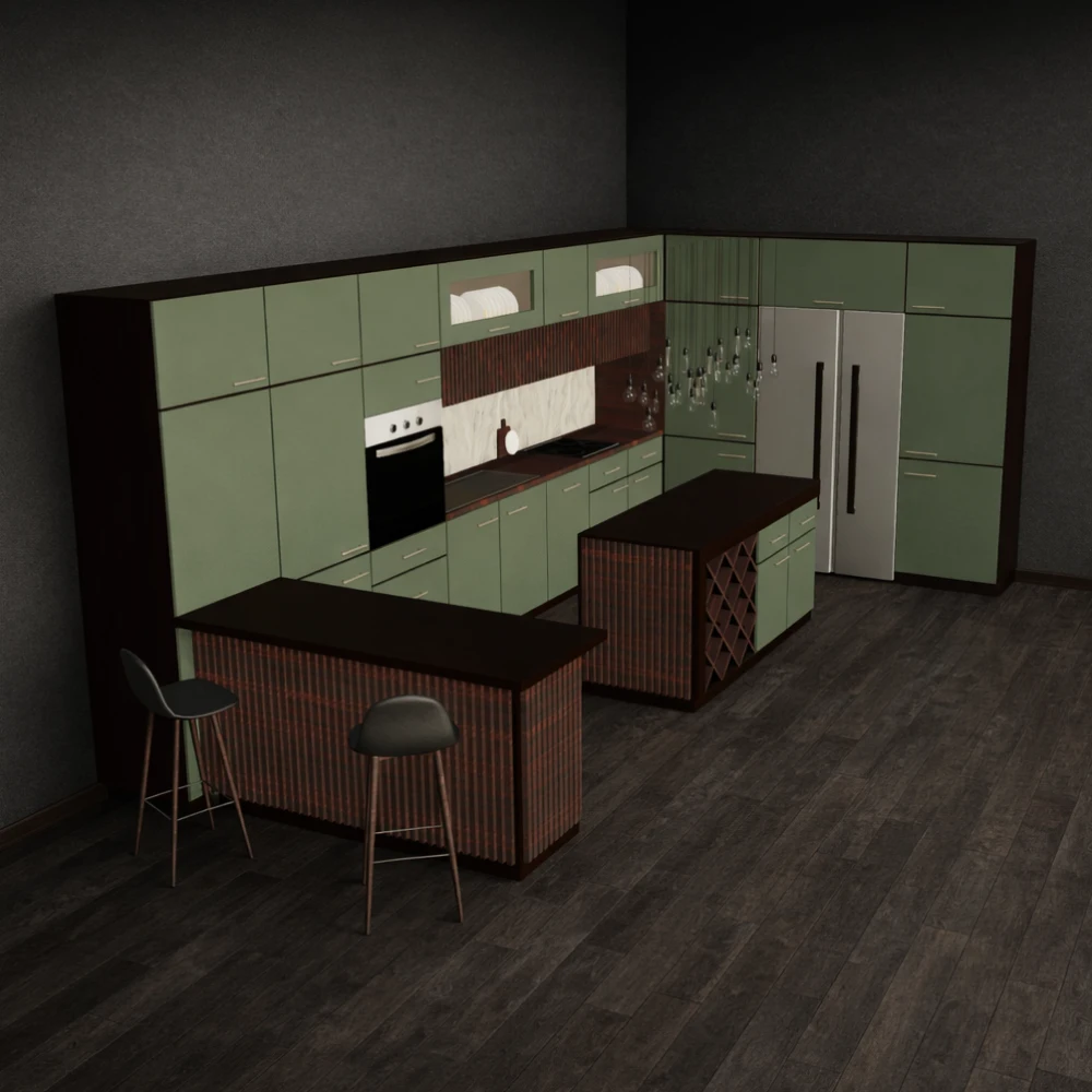 A demo of professional 3D kitchen configurator Vision for businesses