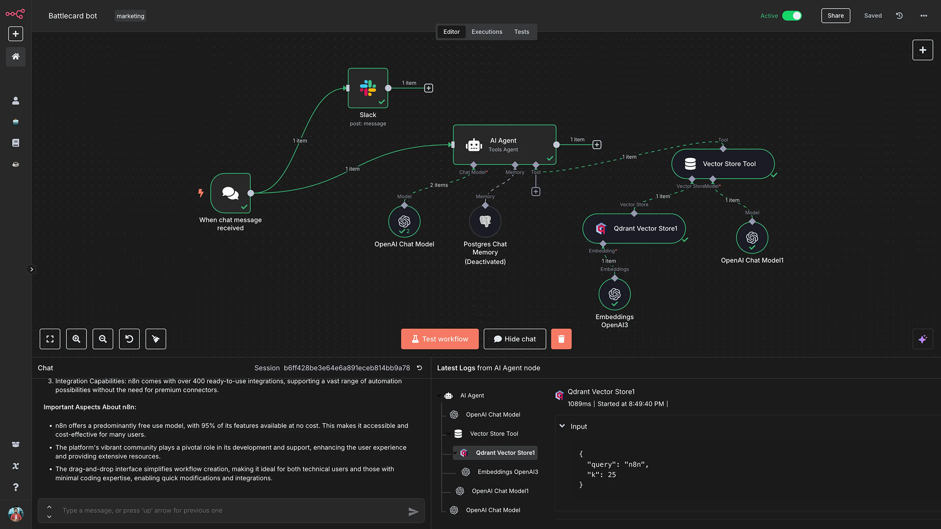 n8n AI bot workflow