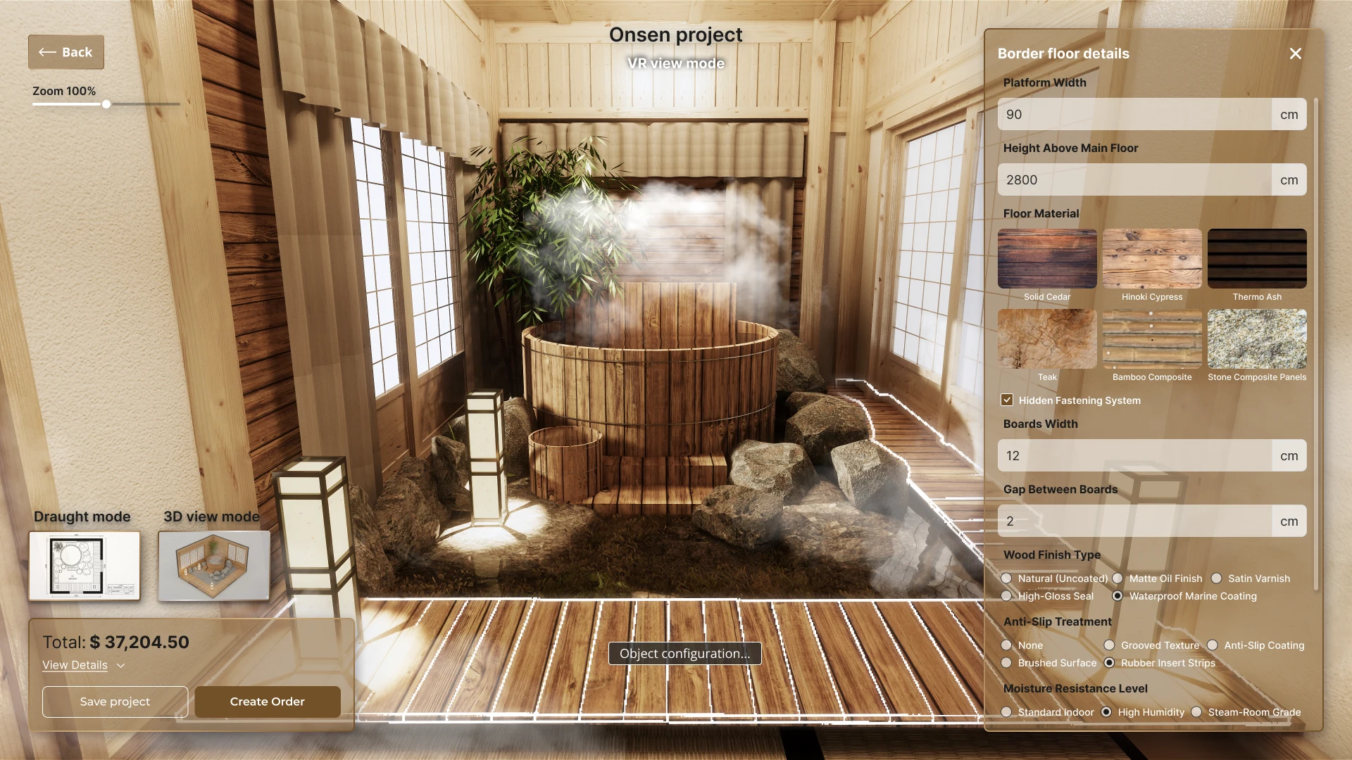 Development of individual configurators for hot tubs and onsen