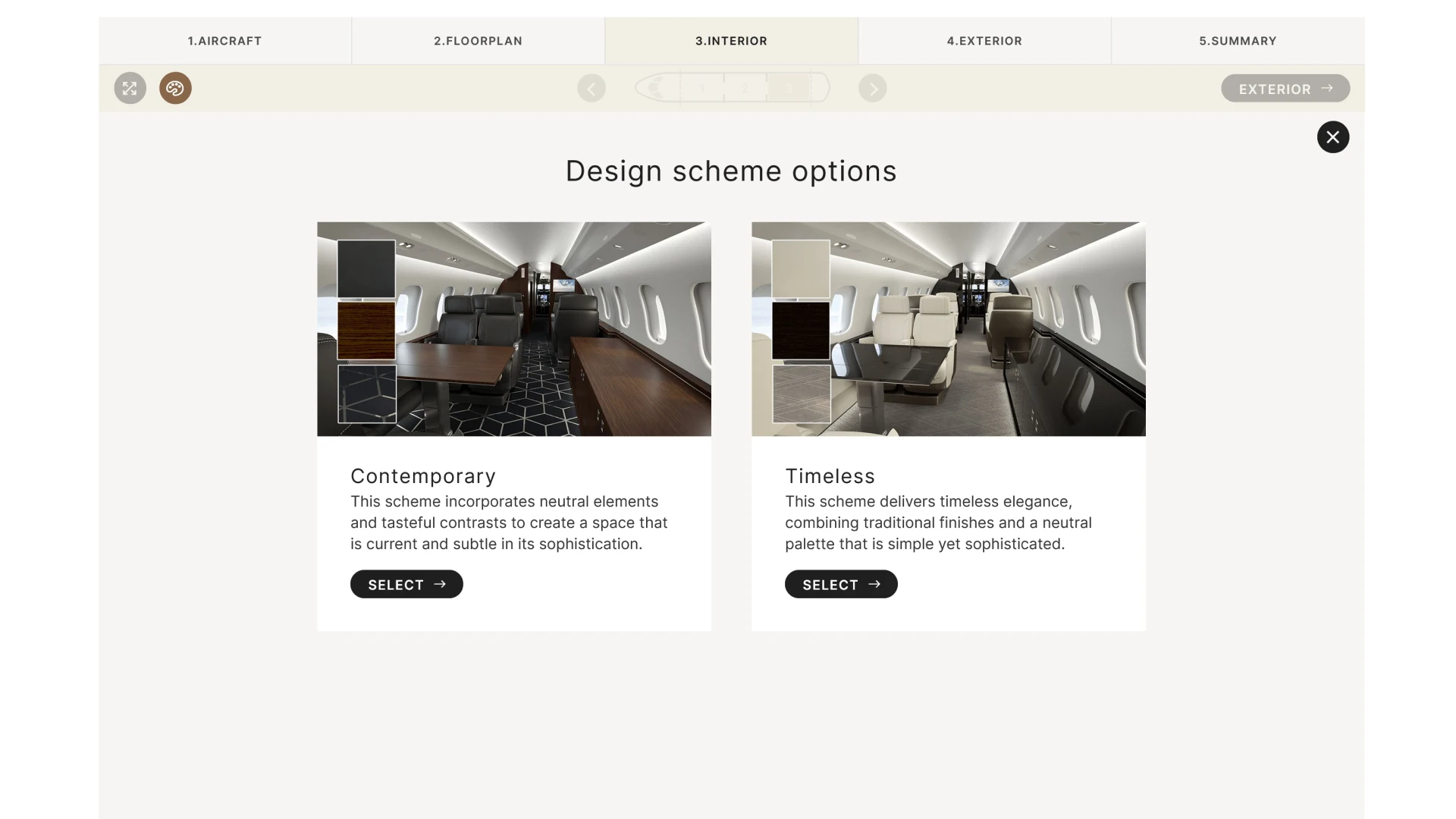 Aircraft Cabin Configurator – Customize your interior and seats