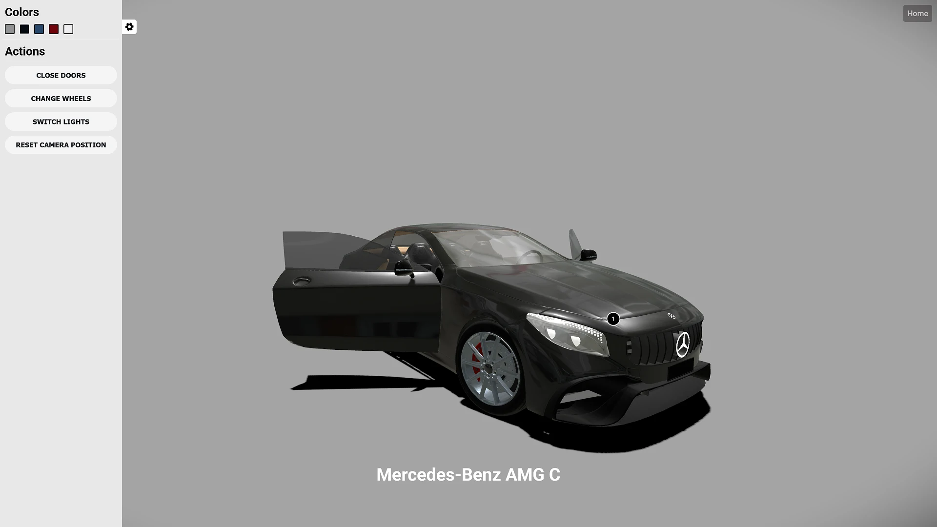 Modern minimalistic car configurator with WebGL