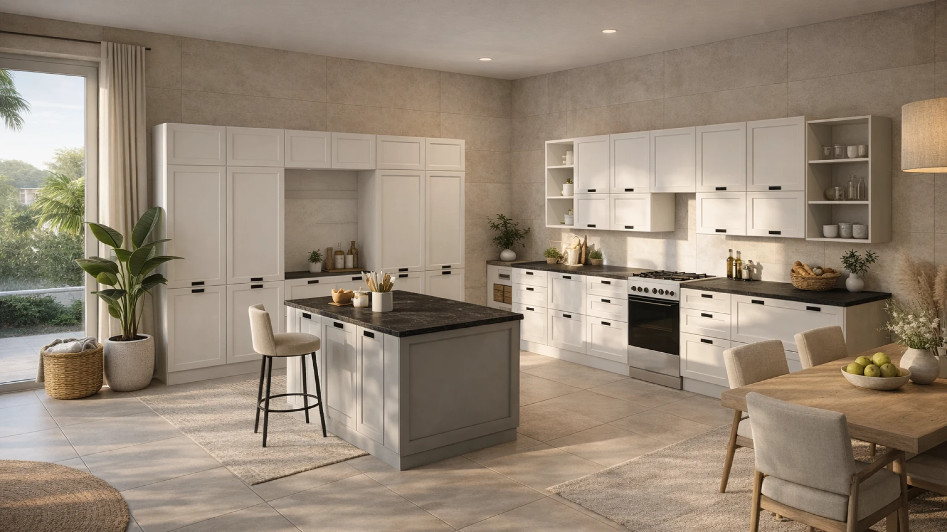 Custom kitchen from a 3D builder in a modern home