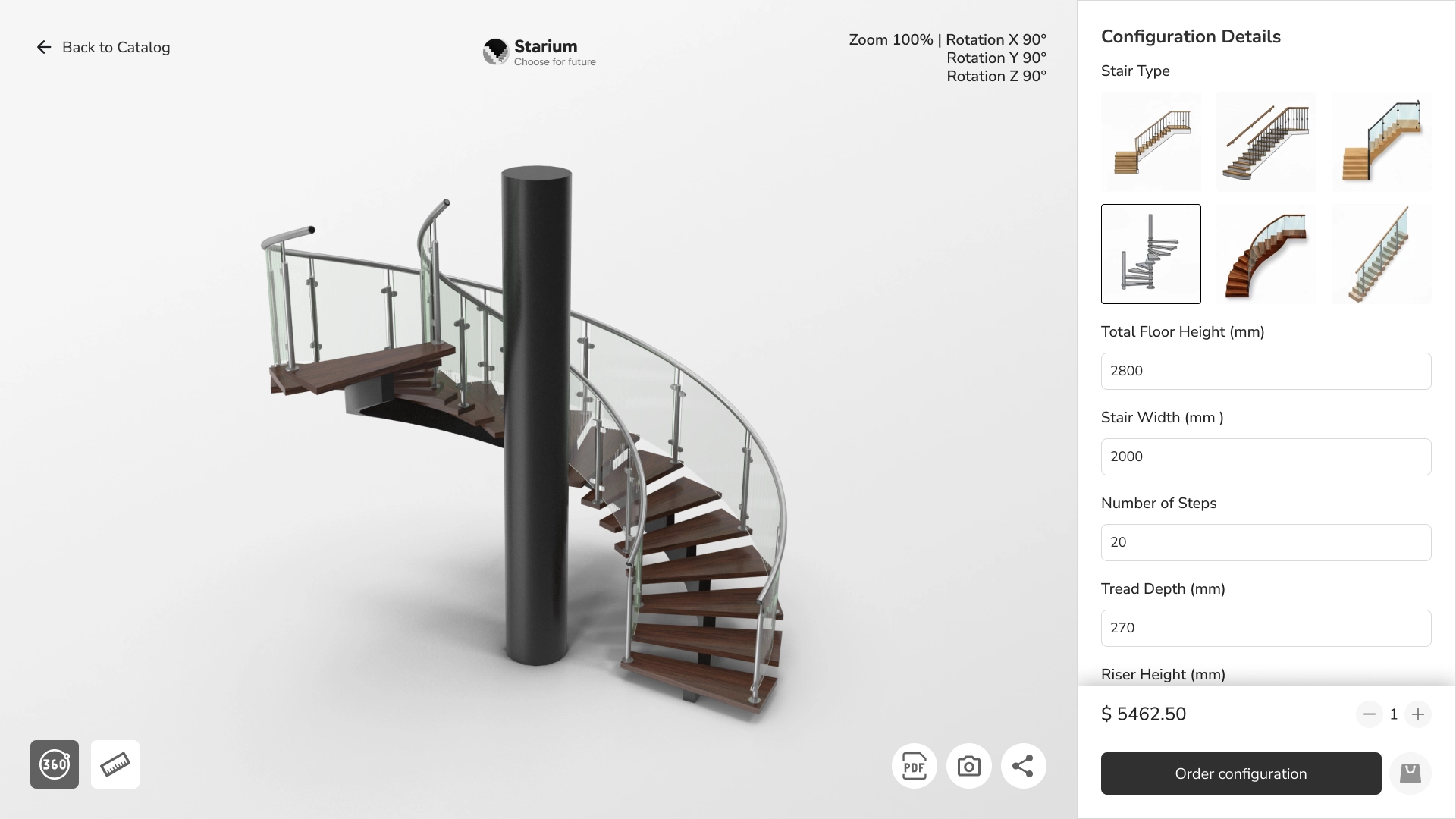 3D Staircase configurator
