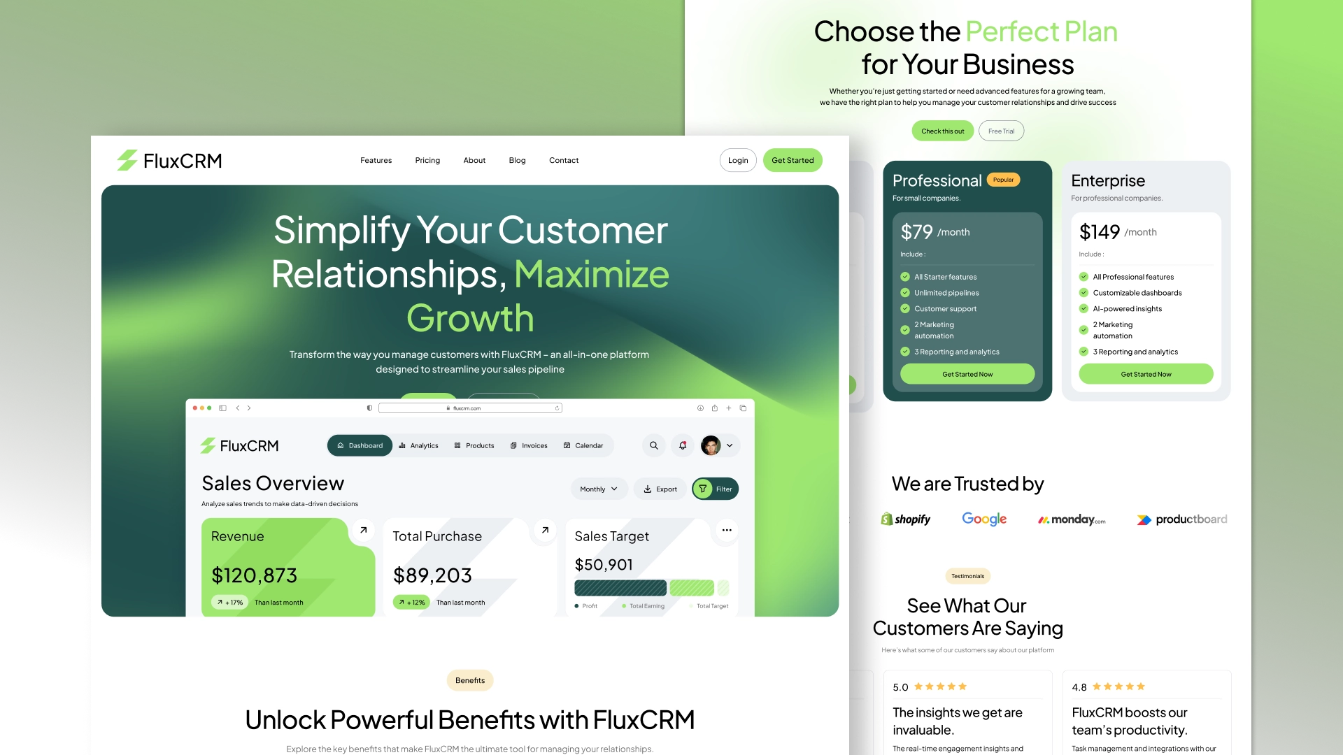 Website with visualization