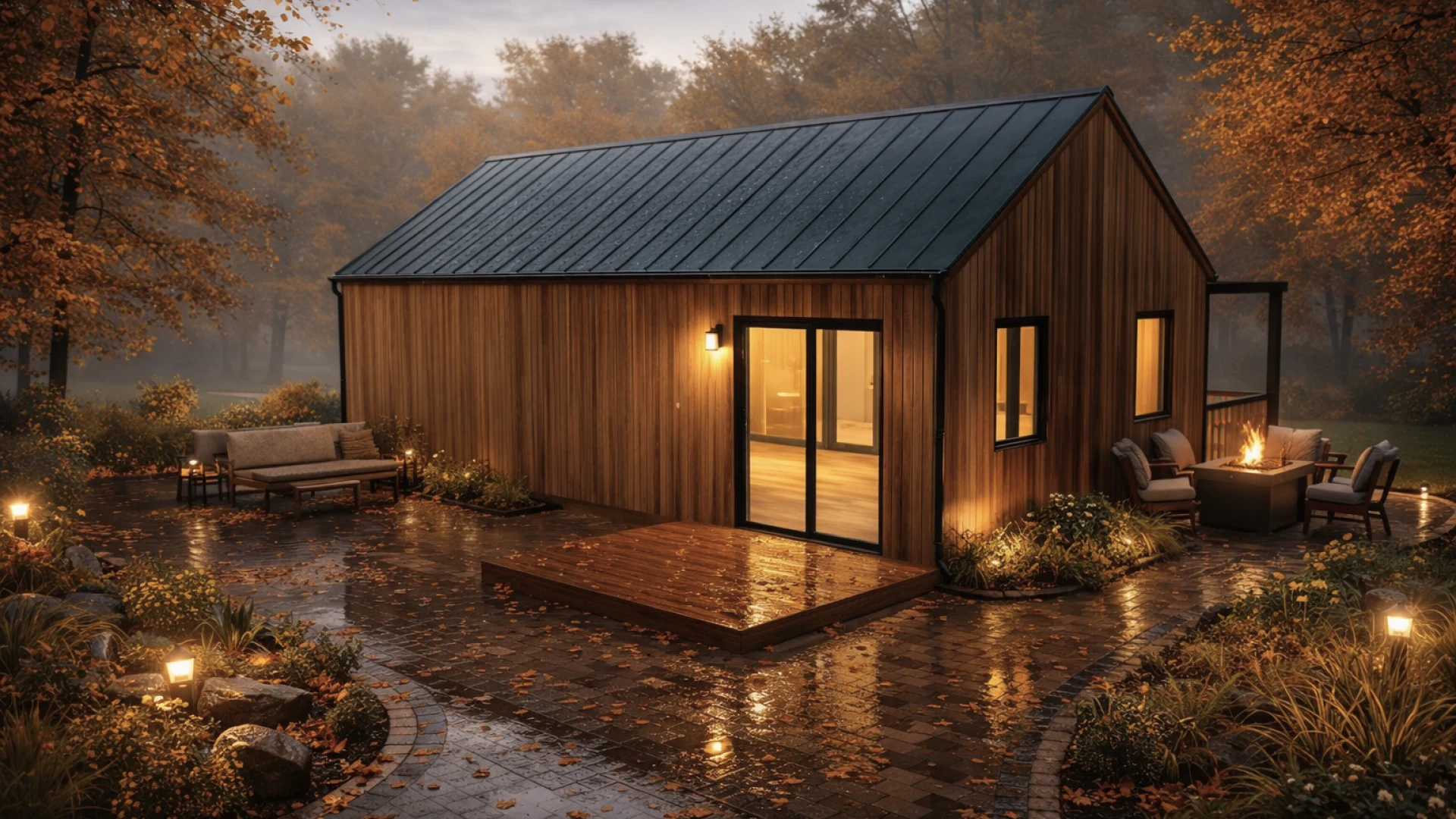 AI-generated realistic house based on a 3D model