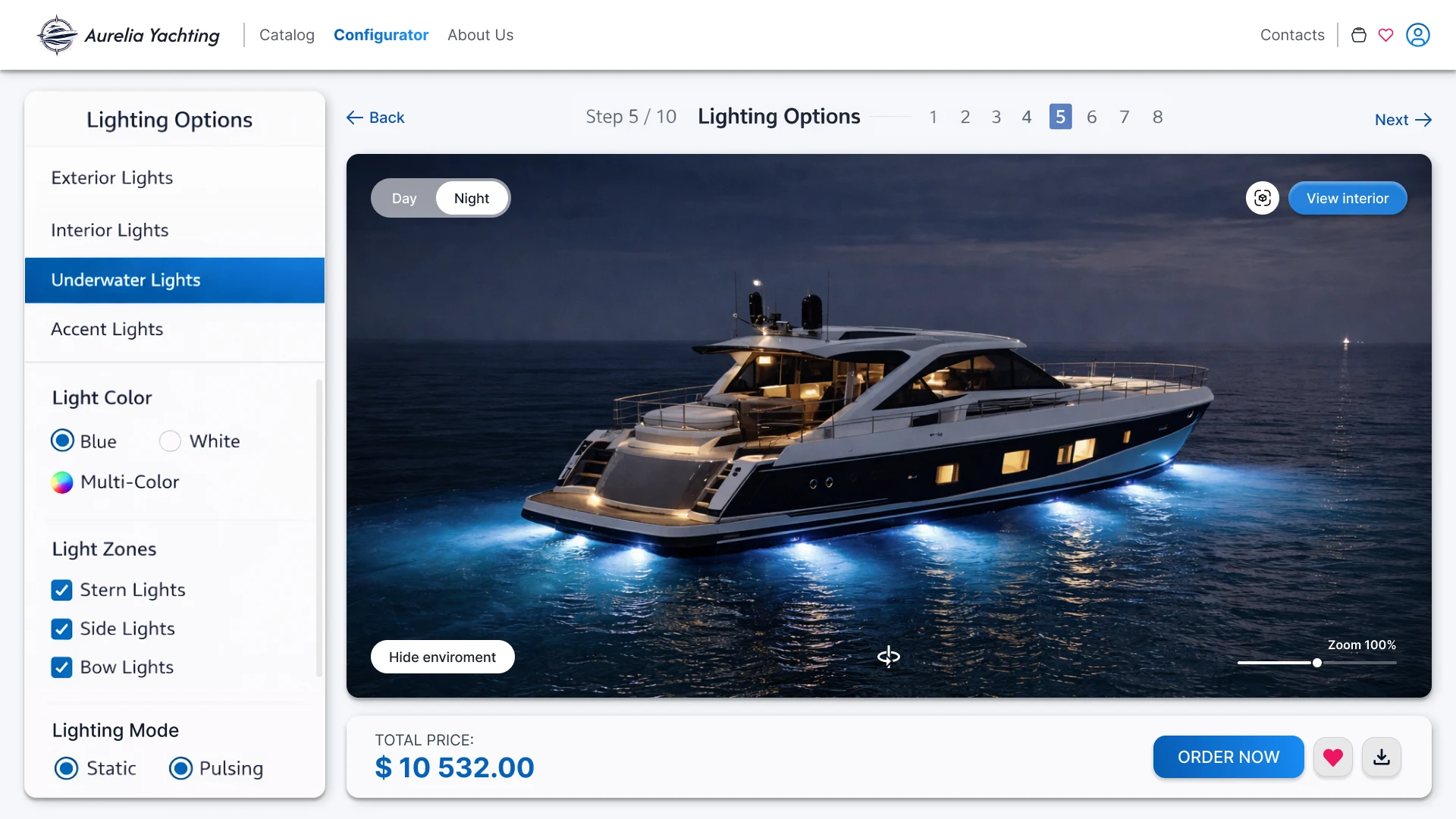 Web-based yacht configurator with integration into CRM and ERP systems